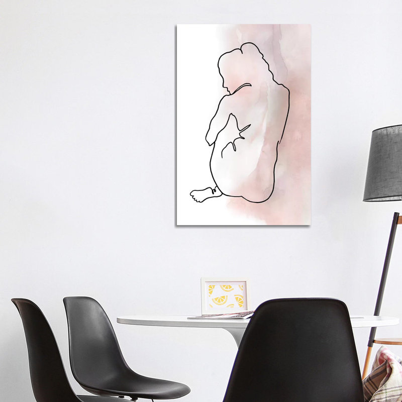 «Figure croquis III» par Carol Robinson - reproduction d'art sur toile tendue, H 12 po x l 8 po x P 0,75 po