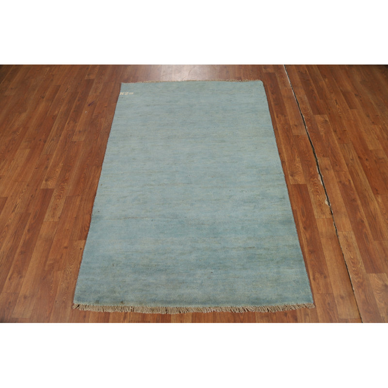 Tapis bleu clair moderne Gabbeh 3 x 5