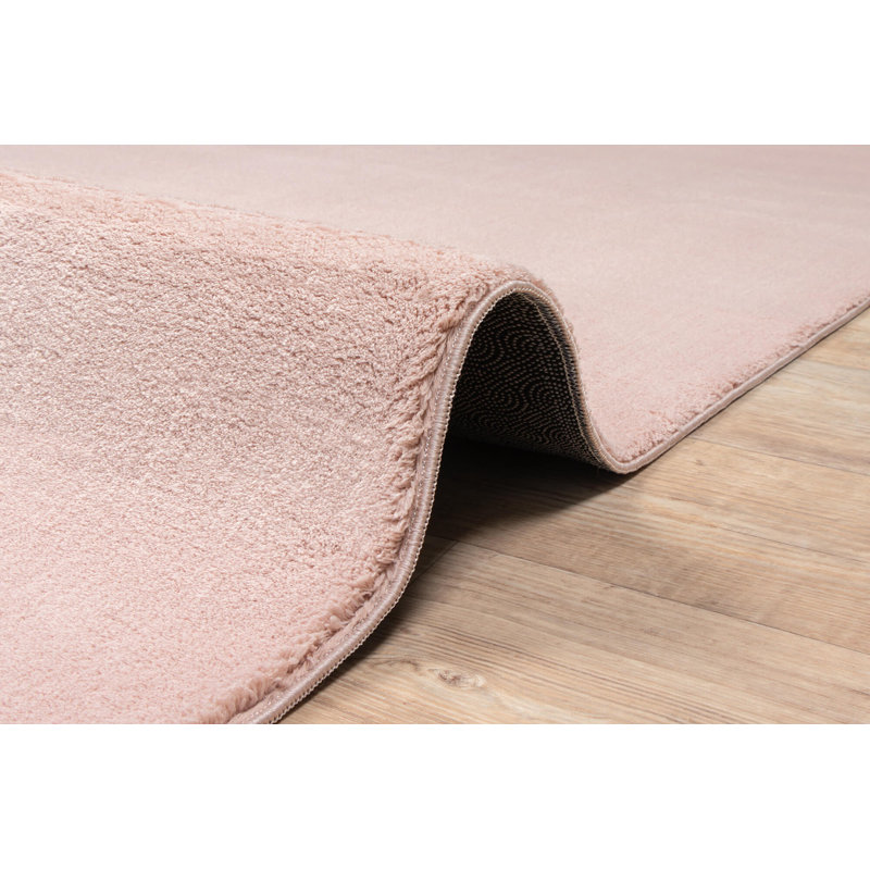The Carpet Relax – Modern Rug, Fluffy, Short Pile, Non-Slip Underside, Washable Up To 30°C, Super-Soft, Fur Look, Rose