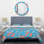 Ensemble de housse de couette mid-century de feuillage tropical rétro corail ii-40702165