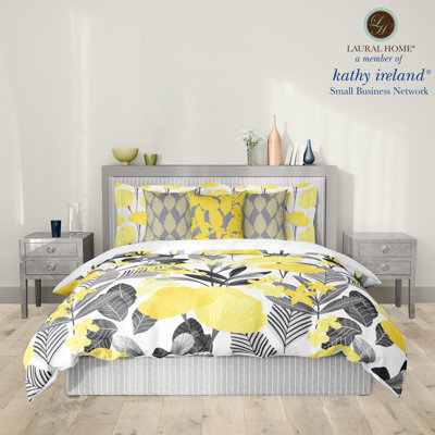 Édredon illuminé en microfibre jaune / noir