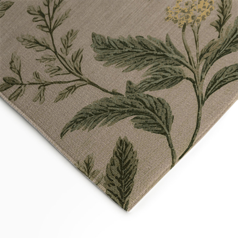 Tapis d'intérieur et d'extérieur gris Botanical, Rectangle 5 pi x 7 pi