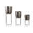 Metal Iron Planter Set With Textured Hammered Design And Modern Geometric Stands, Decorative Accent For Indoor Or Outdoor Display, Set Of 3-1084488045
