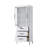 28 Inch Bath Storage Glass Cabinet in White-1198142953-1198142955