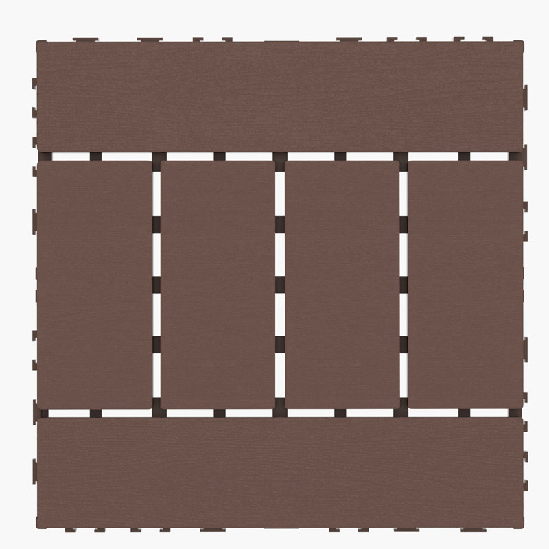 DIY Module Interlocking Decking Tiles Floor Tile, Brown