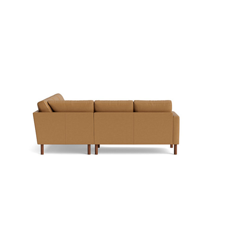 Laguna Leather Sectional, Leather - Butterscotch, Right Hand Facing