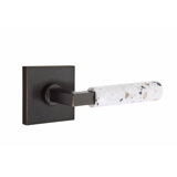 Select - Terrazzo Round Passage (Hall & Closet) Door Lever with Square Rosette