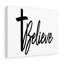 Believe Cross - Wrapped Canvas Print