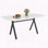 Rectangular Tempered Glass Dining Table with Marble Pattern