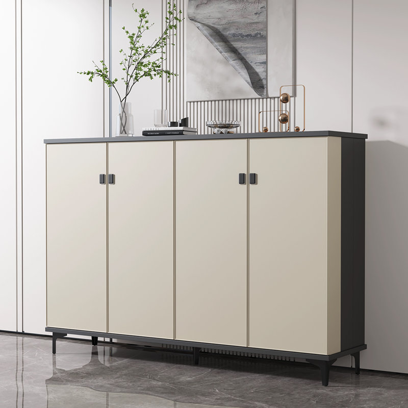 Beige Metal Shoe Storage