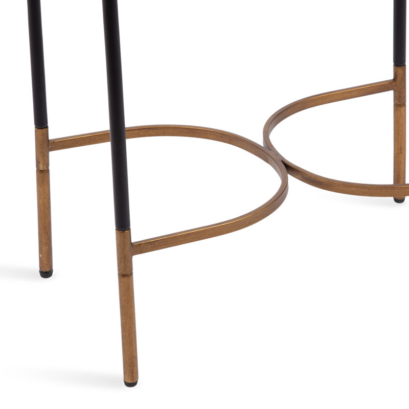 Table d'appoint moderne Modern Glam, Noir et or