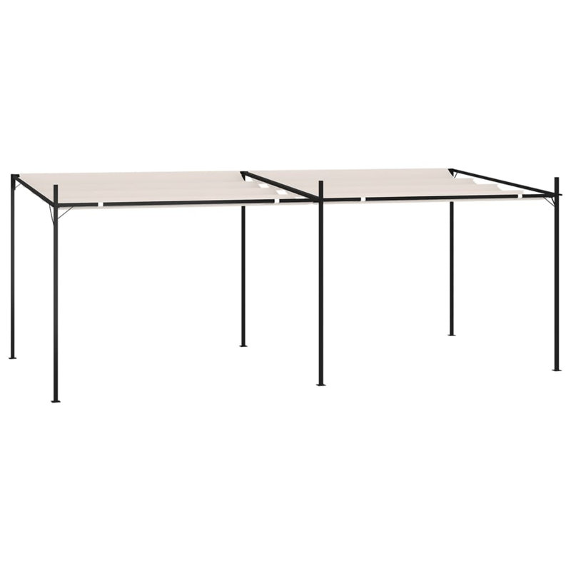 Terlton 6 x 3m Iron Patio Gazebo, Cream