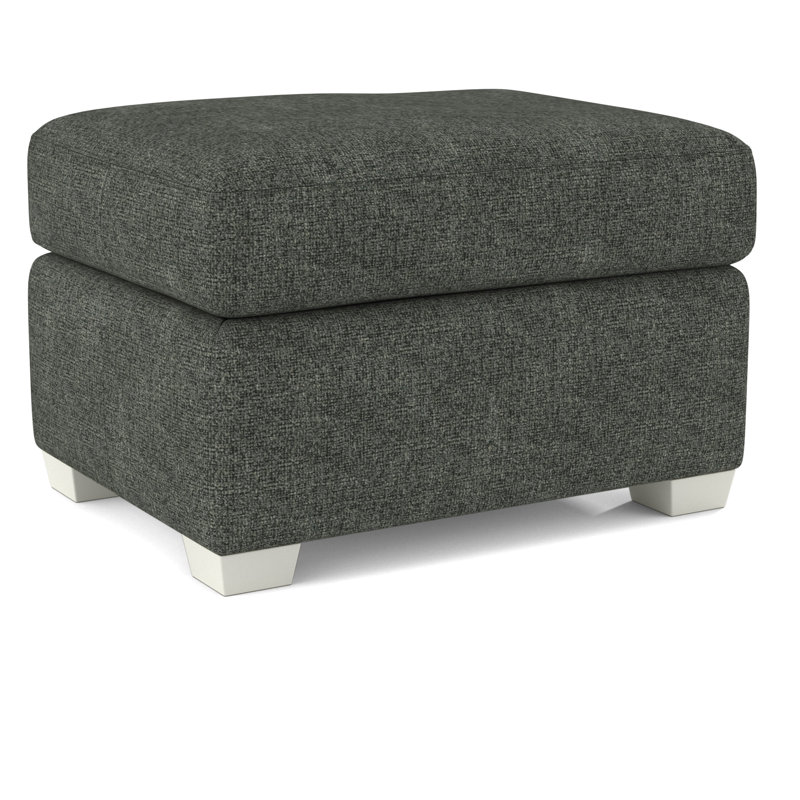 Upholstered Ottoman, White, 40269-74