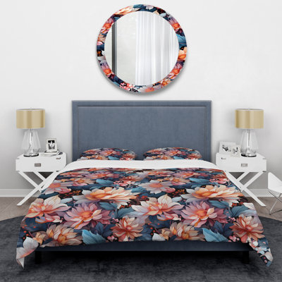 Multicolor Floral Futuristic Elegance Duvet Cover Set