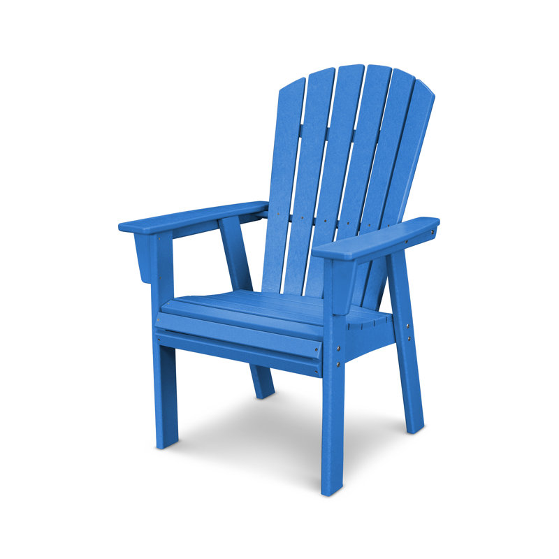 Chaise Adirondack POLYWOOD Nautical Curveback, Bleu pacifique