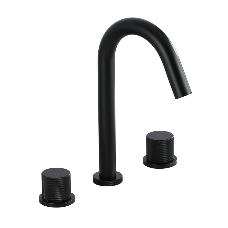 Robinet pour salle de bain à 2 poignées Casaign, Noir, noir, noir, noir