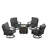Ferrie 4 - Person Patio Conversation Set with Cushions-1649873006