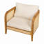 Chaise avec accoudoirs rembourrée pour l'extérieur