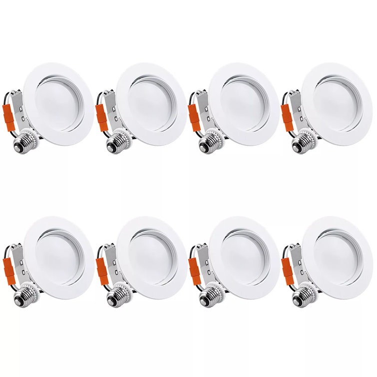 4 Inch Gimbal LED Recessed Light, 10W Dimmable Directional Adjustable Retrofit Downlight, 5000K