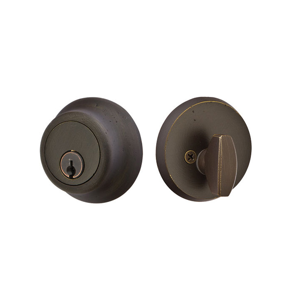 Emtek Single Cylinder Keyed Deadbolt w/ Regular Rosette Emtek 