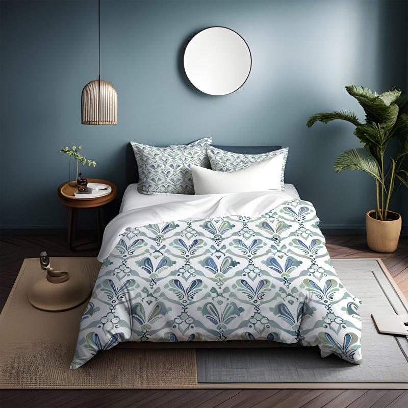 Polyester Abstract Duvet Cover, King Duvet Cover + 2 King Shams