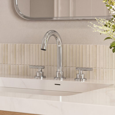 Widespread Bathroom Faucet 3 Hole, 2-Handle Bathroom Sink Faucet