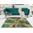 One-of-a-Kind 4' x 5'10" New Age Rectangle Wool Area Rug in Ivory