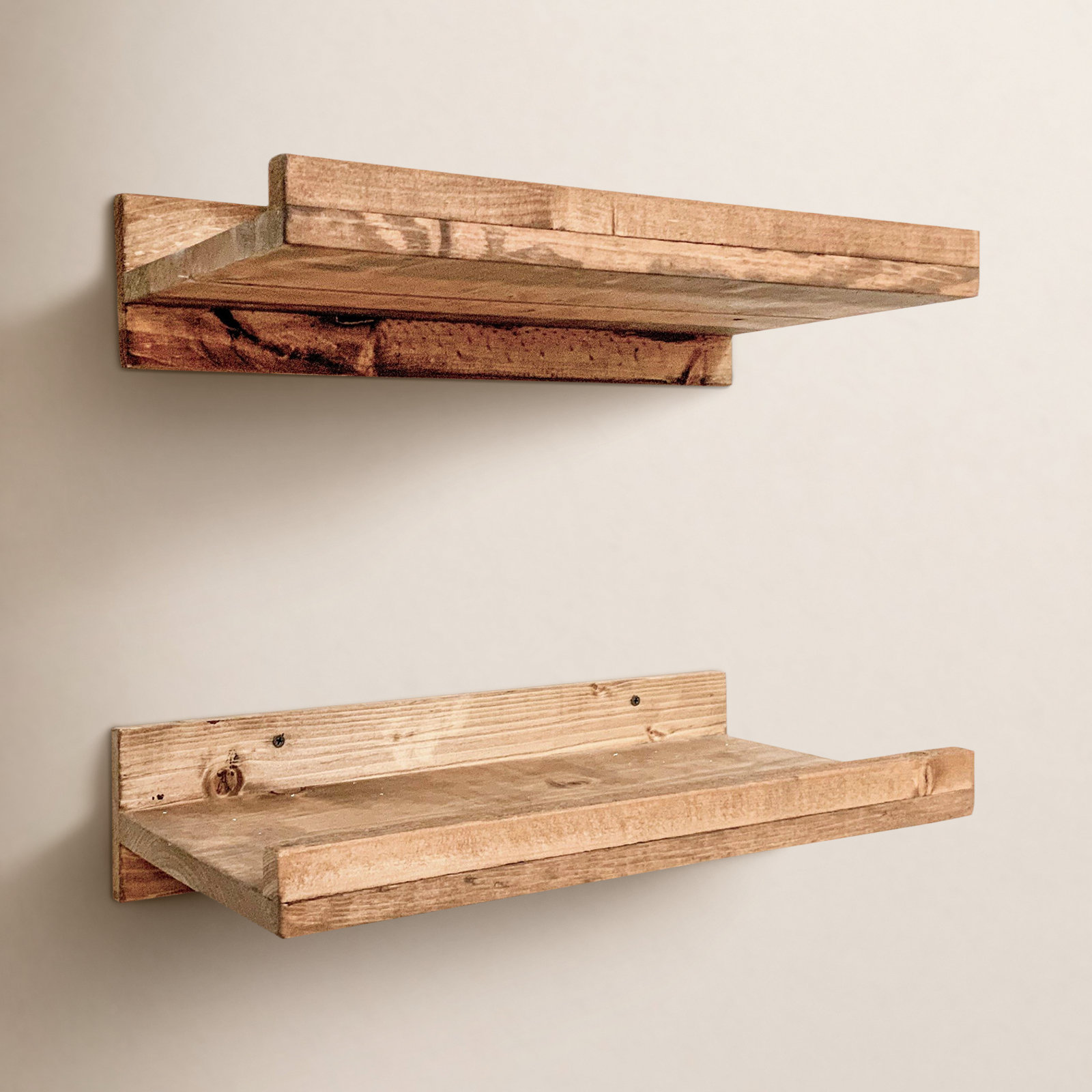 Solid Wood Floating Shelf, 4.25" H x 20" W x 10" D, Walnut