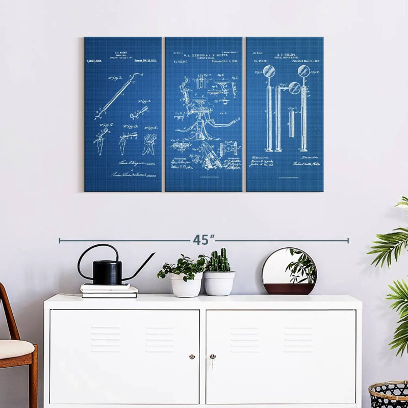 Impression sur toile de plusieurs pièces, H 38 po x l 24 po x P 1,25 po