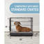 Lit pour chien orthopédique imperméable et lavable à la machine de 24 pouces avec support en mousse pour caisse d'œufs, fond antidérapant et housse de lit amovible pour animaux de compagnie de très grand, grand, moyen, petit (gris)