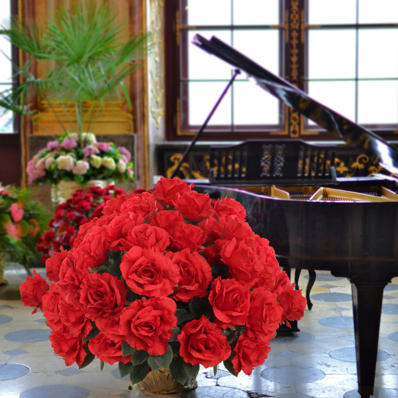 Rosier x 7 fleurs, Rouge