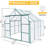 8X8 Ft Polycarbonate Greenhouse For Outdoor, With Galvanized Base, Ventilation System In All Seasons Heavy Duty Greenhouse, Good Outdoor Plants-126198095