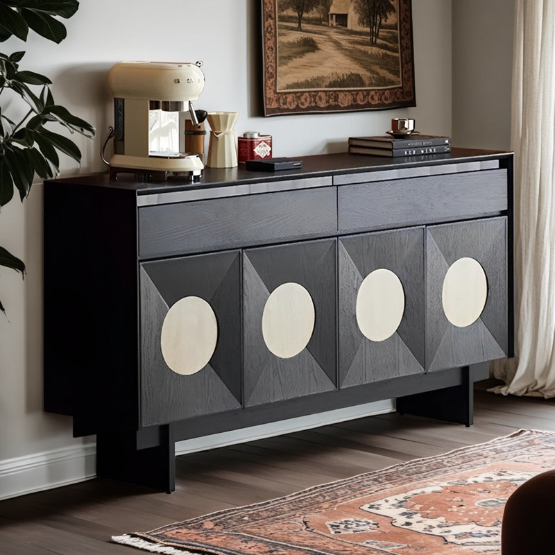 Buffet moderne en bois noir de luxe