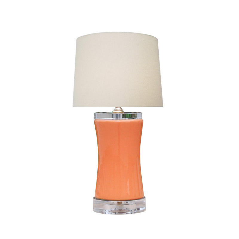Lampe de table en porcelaine Kele, Orange