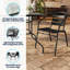 Ensemble repas d'extérieur 5 pièces - table de patio trempé, 4 chaises empilables Flex Comfort