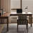 Walnut L-Shaped Solid Wood Writing desk with drawers desk-774418804-774418807