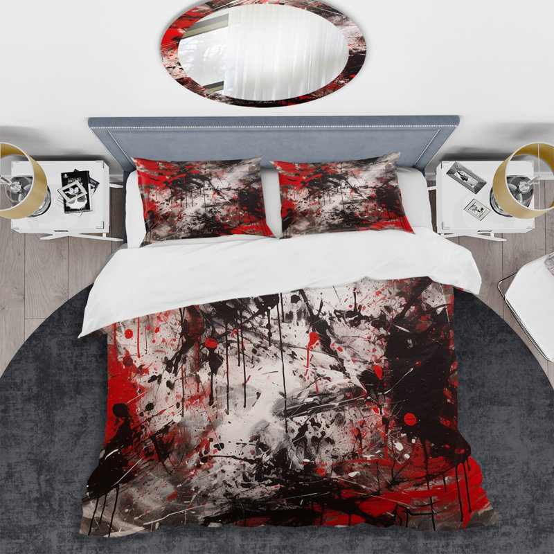 Ensemble de housse de couette en microfibre / polyester Abstract Grafiti Bedding