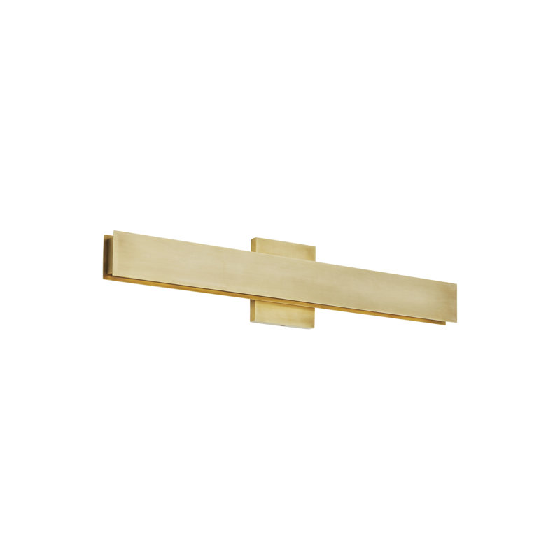 Bau 1 - Light LED Bath Bar, Natural Brass