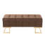 Banc de rangement luxueux avec pieds en métal-852325662
