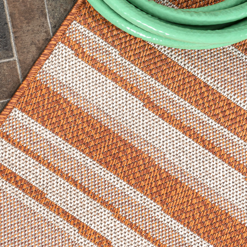 Tapis orange / crème Clarisa, Tapis de couloir 2 pi x 8 pi