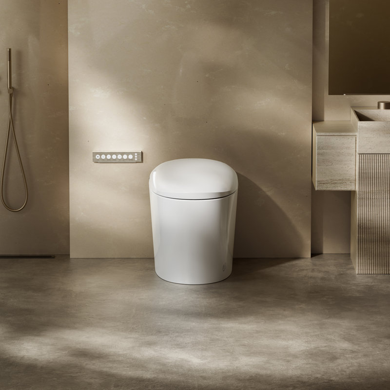 Smart Bidet Toilet Tankless, Intelligent Bidet Toilet With Auto/blackout Flush, Heated Seat, Warm Wash, Warm Dryer (remote Control Included)