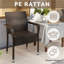 Chaise en rotin PE avec accoudoirs et repose-pieds réglables-110278034