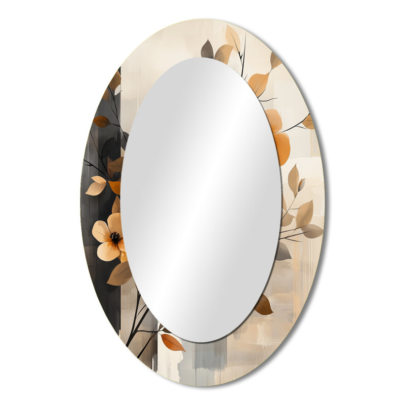 Miroir mural orange et orange, 36 po x 24 po