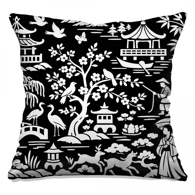 Coussins décoratifs asiatiques, 20 x 20 inches