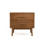 Ensemble de chambre avec lit plateforme 3 pièces avec table de chevet et commode Nevio-172639671-195641870