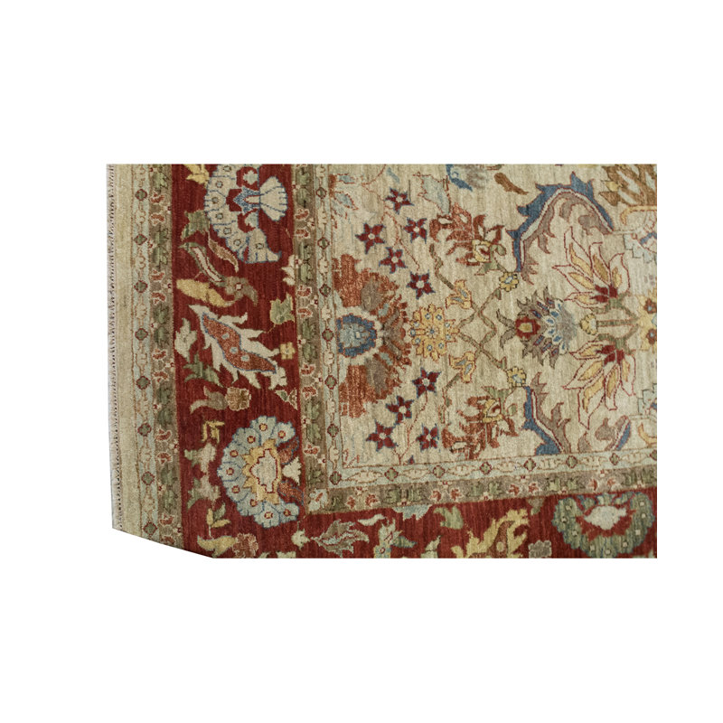 Oriental Area Rug in Camel/Red/Gray