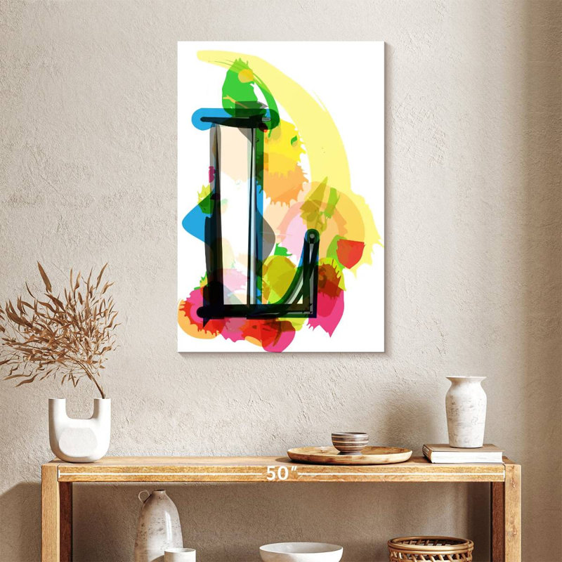 Keiri Abstract Letter L, 36" H x 24" W