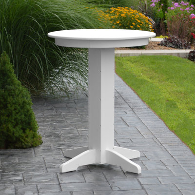 Nettie Round Outdoor Bar Table Yes ,