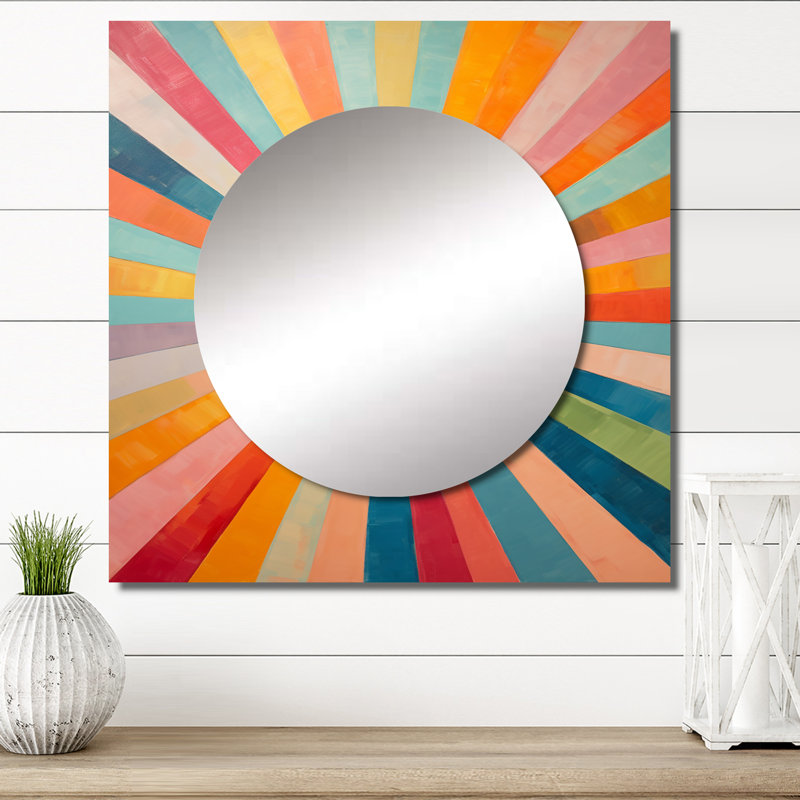 Fardowsa - Grand miroir mural carré abstrait pour chambre à coucher, 23 po x 23 po