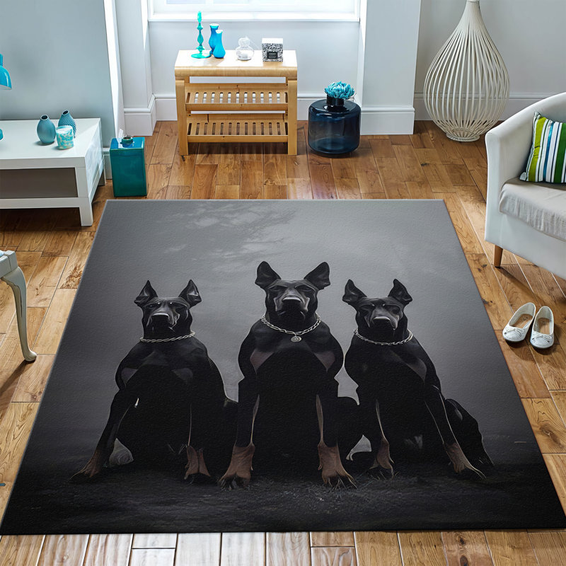 Non Woven Soft Type Printed Rug with Intricate Geometric Design Ideal for Enhancing the Aesthetic Appeal of Any Living Space